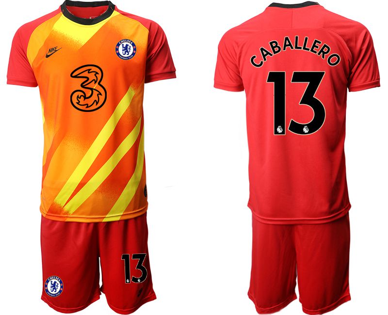 Men 2020-2021 club Chelsea red goalkeeper #13 Soccer Jerseys->chelsea jersey->Soccer Club Jersey